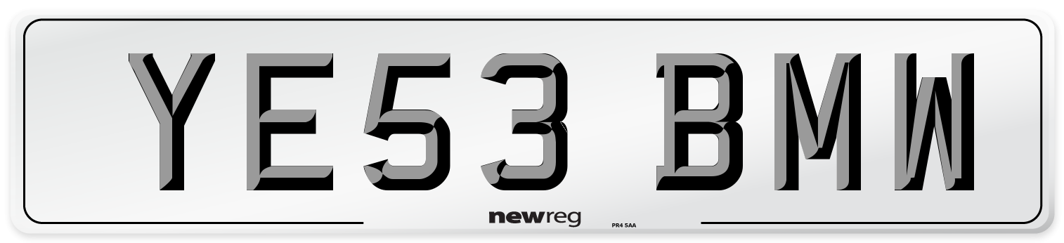 YE53 BMW Number Plate from New Reg